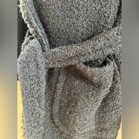 John Caruana Vintage Felted Wool Mid Length Hooded Wrap Coat-UEC - Picture 7 of 7